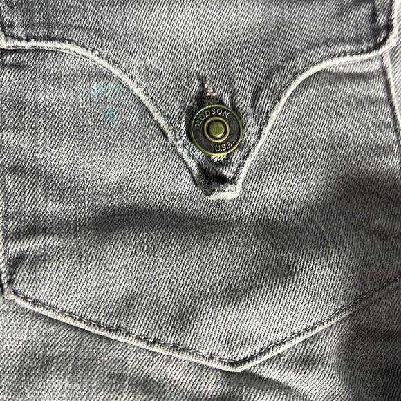 Hudson Women's Straight Leg Raw Hem Denim Jeans Gray Size 25 - Picture 5 of 11